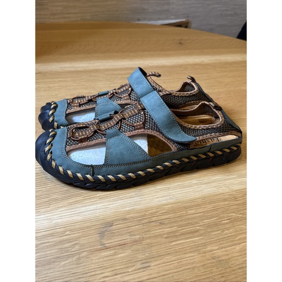 Men's Green And Brown Fashion Summer Sandles Casual Size 48 - Picture 1 of 10